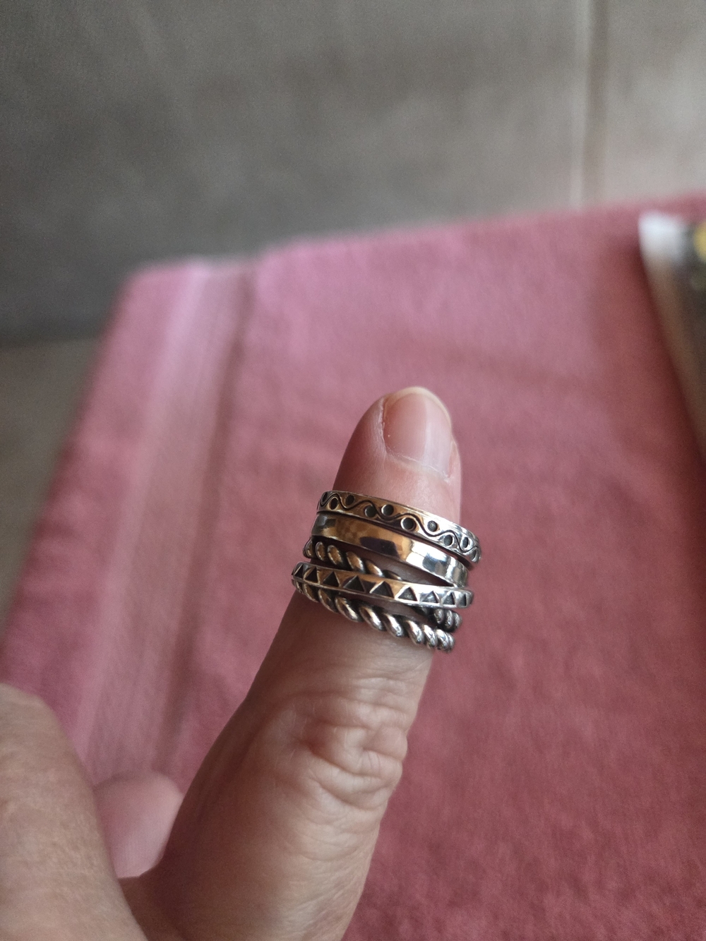Sterling Silver Stacked Ring - Picture 3 of 7